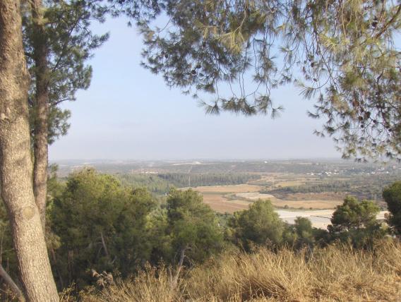 View from Tel Azekah towards the southwest