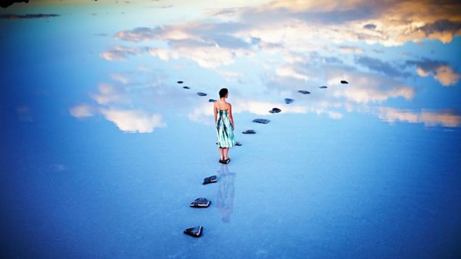 Dream image of a woman in the sky