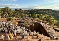 An open air church built by Lalibela in Ehiopia